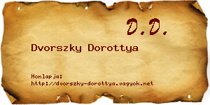 Dvorszky Dorottya névjegykártya